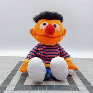 Nanco Sesame Street Ernie Plush 13 Inch Stuffed Toy Vintage 2003 Striped Shirt
